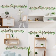 Pegatinas de Pared Pájaro Vid Hágalo Usted Mismo Decoración del Hogar Niños Dormitorio Sofá Fondo