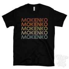 CAMISETA MOKIENKO ESTILO RETRO REPETIDO Hombre y Mujer Novedad Genial Nombre Regalo
