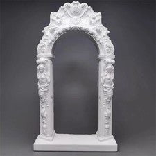 Escultura Artesanal Arco Rococó, Barca Decorativa Puerta Hogar Escritorio Decoración