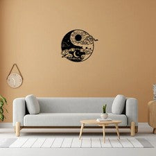 Arte de pared de metal Cloud Moon decoración colgante de pared para hogar oficina sala de estar