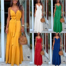 Nuevo Vestido camisola mujer de moda temperamento cuello en V longitud media