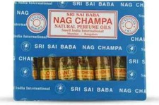 Sri Sai Nag Champa Perfume Natural Aceite Perfume 6 Botellas Fragancias de Larga Duración