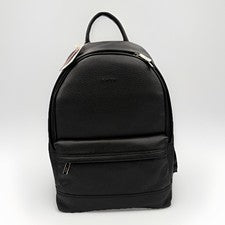 Mochila Giudi Hammered Becerro Cuero Genuino Negra - Hecha en Italia