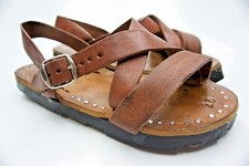 HUARACHE CRUZADO CORREA CUERO CON SUELAS GRUESAS RETRO VINTAGE - ACME MRM16