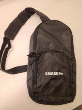 Bolso Bandolera Bandolera Gemline Negro Mochila de Viaje Senderismo con Logo Samsung ¡NUEVO!!