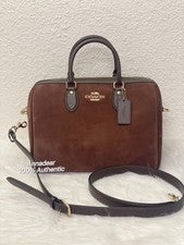 Bolso Cartera Grande Coach Rowan Gamuza CCC79 Otoño 2025 Nuevo con Etiquetas en Marrón De Colección