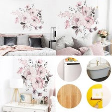 Pegatinas de pared grandes de PVC con flores arte calcomanía floral decoración del hogar venta