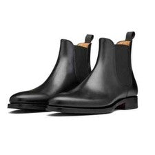 Stivaletti uomo beatles vera comodi tronchetto pelle sintetica nero 4003
