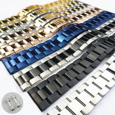 Correa de reloj de acero inoxidable correa de repuesto correa de reloj 12 13 14 15 16 17 18 19 20-24 mm