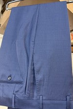 NUEVO Pantalón de vestir azul francés talla 30 para hombre 100 % lana Super 150 hecho en Italia R$275