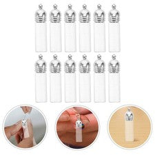 12 Pcs Essential Oil Bottle Pendant Perfume Glass Aromatherapy Hanging Keyring