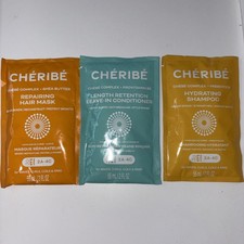Cheribe Trial Pack Champú Acondicionador Mascarilla - Ondas Rizos Torceduras Cuidado del Cabello