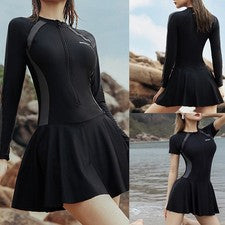 Vestido de baño moderno de manga larga para mujer para protección solar y comodidad