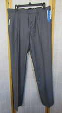 Nuevo con etiquetas Pantalones Perry Ellis Portfolio Calce Ajustado Viaje Lujo Níquel Cepillado Hombres 34 x 32