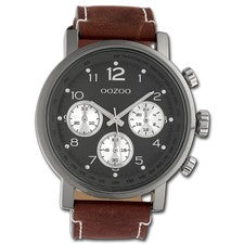 Oozoo Reloj Hombre Relojes Analógico Textil Marrón UOC10061