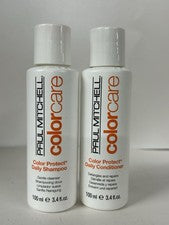 Champú y acondicionador diario Paul Mitchell Color Care Protect juego de viaje de 3,4 oz