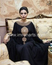 D128 Vestido Árabe Boda Étnico Farasha Elegante Kaftán Marroquí Abaya