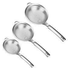 Tamiz de malla acero inoxidable cuchara de filtro imprescindible para accesorios de cocina