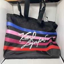 Bolso Karl Lagerfeld Paris Rayas Negro, Azul, Rosa, Fucsia y Rojo