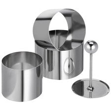 3 piezas moldes de mousse de acero inoxidable anillos de cocina utensilios de cocina