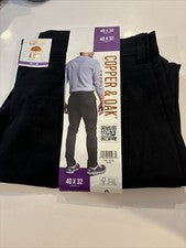 Pantalones Cobre y Roble Nuevos con Etiquetas 40x32 Corte Recto Negro 1897586 Nuevos con Etiquetas $65
