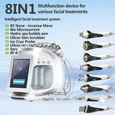 Máquina de spa facial meso martillo frío hielo microcorriente RF 8 en 1 Hydra Face Lift