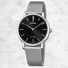 Festina Reloj de Hombre Hecho en Suiza Pulsera Acero Inoxidable Plata UF20014/3