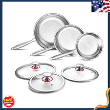 Nuevo juego de sartenes antiadherentes de titanio 8/10/12" utensilios de cocina de inducción martillados con L