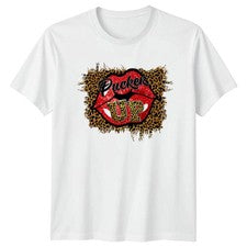 Camiseta Pucker Up para mujer estampado de leopardo estilo brillo regalo de cumpleaños para ella