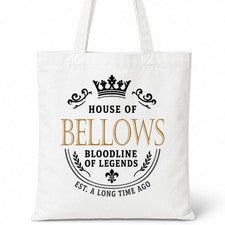 Bolso de Mano BELLOWS Casa del Apellido Algodón Idea de Regalo