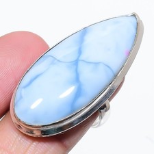 Anillo de joyería de regalo de plata esterlina 925 hecho a mano con piedras preciosas de ópalo Owyhee talla 7 Z379