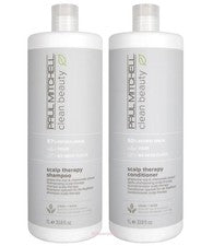Champú y acondicionador Paul Mitchell Clean Beauty terapia del cuero cabelludo 33,8 OZ litros dúo
