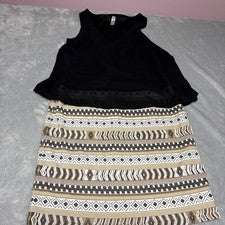 Vestido ALYA Y2K Diseño Geométrico Cuentas Talla M