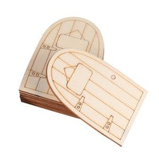 10 piezas adorno de puerta de hadas de madera decoración de puerta bonita decoración artesanal