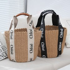 Bolso de Playa de Moda Tejido de Paja para Mujer Bolso de Cesta de Verano Nuevo Estilo Accesorio