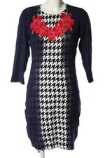 Vestido casual mujer Ovanti estampado floral midi viscosa azul talla 40