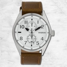 Oozoo Reloj De Pulsera Para Hombre Timepieces Analógico De Cuero Marrón UOC10025