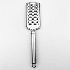 Rallador compacto de acero inoxidable para queso duro zanahorias cáscara de limón 25 x 5,8 x 1,6 cm