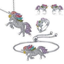 Niños Niños Niñas Joyería Plata/Dorado UNICORNIO Collar Colgante Regalo 2026
