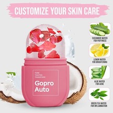 Rodillo de hielo cúbico para rostro, ojos y cuello para tono de piel natural y resultado reafirmante