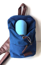 Mochila Bolso de Hombro Denim con Portabotellas Térmico y Botella Senderismo Escuela