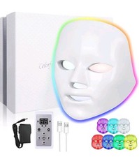 Mascarilla LED Terapia de Luz, 7-1 Colores LED Cuidado Facial de la Piel
