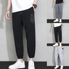 Pantalones de chándal de entrenamiento para gimnasio para hombres Pantalones con cordón Estilo deportivo Ropa informal