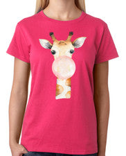 Camiseta Giraffe Bubblegum Camiseta Damas Camiseta Ajustada Mujer Moda Top
