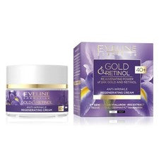 Crema facial Eveline Cosmetics Gold Retinol crema 40+ crema para el cuidado facial