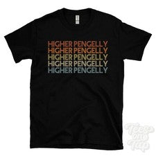 CAMISETA ESTILO RETRO REPETIDA PINGÜINO SUPERIOR para hombre y mujer Reino Unido top name regalo