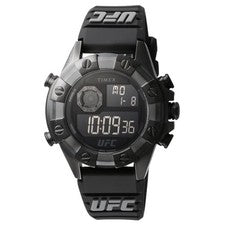 TIMEX UFC TW2V87000 Negro Dial Cuarzo 100M Reloj Hombre Auténtico Japón Y866539