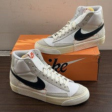 Nike Blazer Mid '77 Pro Club Blanco Negro Tenis DQ7673-100 Hombres Talla 8.5