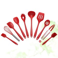 10 Piezas Utensilios de Cocina de Silicona Antiadherente Utensilios de Cocina