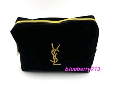 Bolso de Maquillaje Cosmético Terciopelo Negro Regalo Belleza YSL Yves Saint Laurent